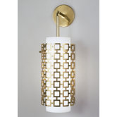Jonathan Adler Parker Pendant Wall Sconce in Antique Brass