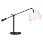 Jasper  Adjustable Boom Table Lamp in Cocoa Brown Powder
