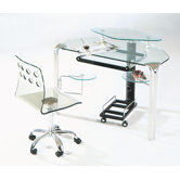 Glass Corner Computer Desk