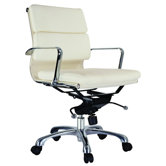 Murphy Low Back Leatherette Padded Office Chair with Chrome Base