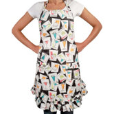 Happy Hours Ruffle Adult Apron