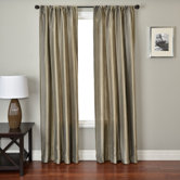 Ariel Stripe Rod Pocket Panel in Pewter