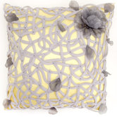 Tangled Flower Pillow in Yellow
