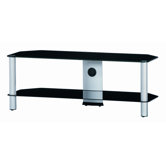 42" Plasma-/ LCD-TV-Stand "Neo 2110" in Silber mit Schwarzglas
