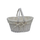 Willow Folding Handle Shopper in White