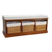 3 Willow Baskets Bench
