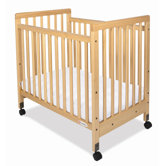 SafetyCraft Compact Size Slatted Crib in Natural