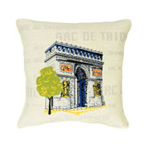 Arc de Triomphe Pop Tapestry Pillow