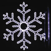 36" Pole Decoration Six Point Snowflake in Pure White
