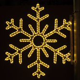 36" Pole Decoration Six Point Snowflake in Warm White