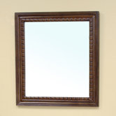 Wheeler Solid Wood-Framed Mirror in Medium Walnut