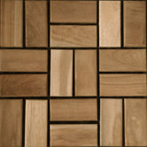 Teak 12" x 12" Interlocking Mosaic Deck Tiles