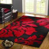 Decotex Matisse Black / Red Contemporary Rug