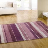 Henden Boulevard Aubergine Contemporary Rug/Runner