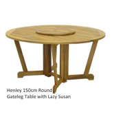 Henley 150cm Round Table with Lazy Susan