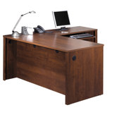 Embassy L-Shaped Executive Workstation with Assembled Pedestal