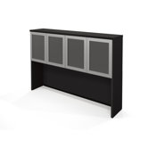 Pro-Concept Hutch with frosted glass doors in Black