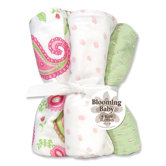 Paisley Four Piece Terry Burp Cloth Set