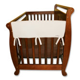2 Pack of 27" Natural Fleece Side Crib Rail Cover