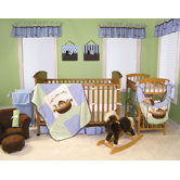 Noah's Ark Green and Blue Crib Bedding Collection