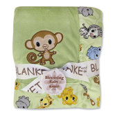 Chibi Zoo Monkey Framed Receiving Blanket