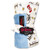 Dr. Seuss Cat in the Hat Receiving Blanket in Blue