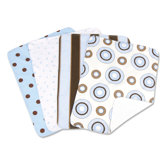 Blueberry Blooming Bouquet Burp Cloth Set (4 Pack)