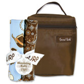 Cowboy Bouquet Bottle Bag and Burp Cloth Set