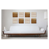 Pura Vida I Off The Grid Teak Panel in Natural with 18kt Gold Grid
