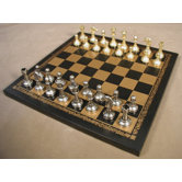 Small Staunton on Leather Chess Board