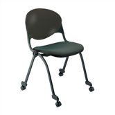 Plastic Stacking Chair with Wheels