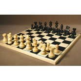 Black French on Silkscreen Chess Board