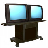 Acero Series 32" Tall Metal Cart - Holds up to two 32" monitors