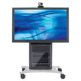 Executive Video Conferencing Stand with Extra Cabinet Depth