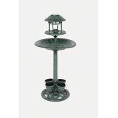Solar Bird Bath Feeder with 4 Planters