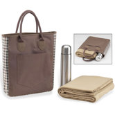 Coffee Blanket Tote in Brown