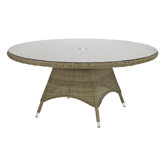 Monte Carlo Round Table with Glass in Brown