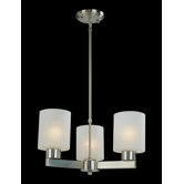 Cobalt 3 Light Chandelier in Brushed Nickel