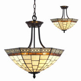 Prairie Garden 3 Light 100W Semi Flush Mount