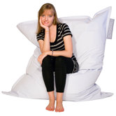 195cm Sitzsack "Basic" in Wei&szlig;
