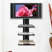 Monte Carlo Triple Wall-Mount Shelf System in Hi-Gloss Black