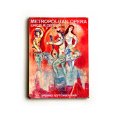Metropolitan Opera Planked Wood Sign - 20" x 14"