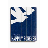 Happily Forever Wood Sign - 12" x 9"