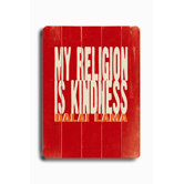 My Religion Planked Wood Sign - 20" x 14"