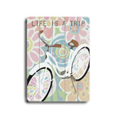 Life Is A Trip Planked Wood Sign - 20" x 14"