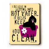 Hot Water Wood Sign - 12" x 9"