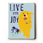 Love With Joy Wood Sign - 12" x 9"