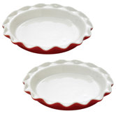 7" Rose's Mini Pie Plate in Red - Set of 2