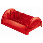 Geschirrabtropfer "Latina" in Rot transparent