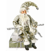 Sitting Wintergreen Santa Figurine